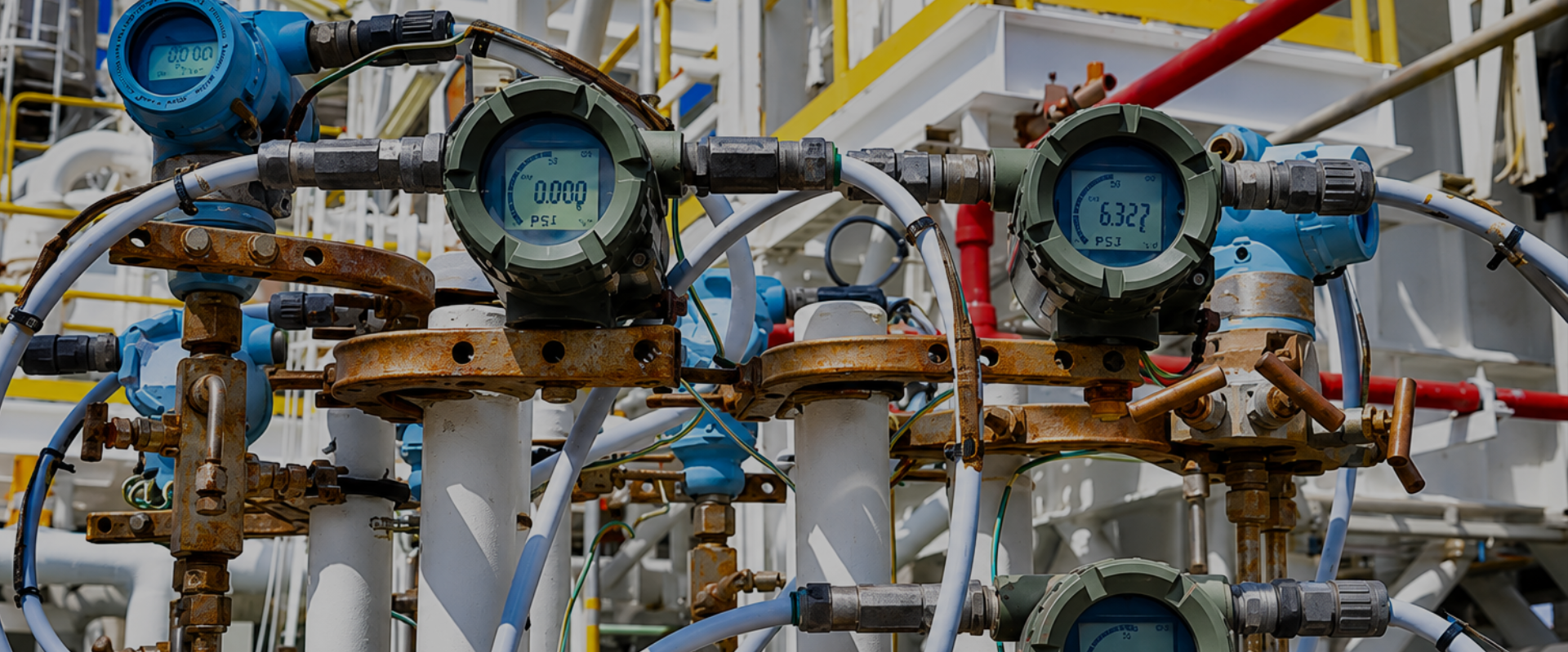 Instrumentation gauges on pipes