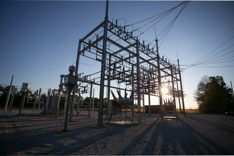 Technician verifying an industrial system